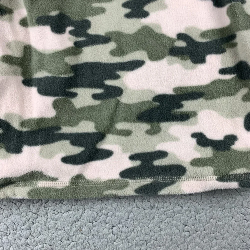 The Children's Place Camo Fleece Sweater 1/4 Zip Pullover Girls Size Large 10-12